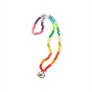 Beaded Rainbow Key & Card Holder Lanyard
